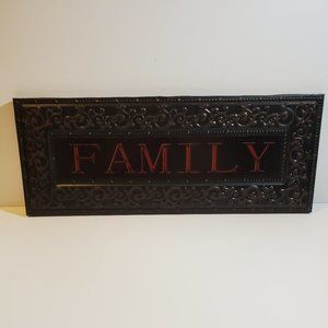 Tin Metal Rustic Family Picture Wall Decor